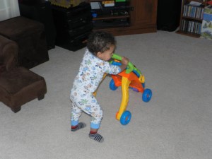 baby with walker