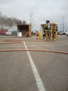 simulated fire