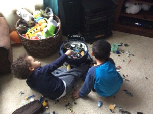 He even knows where things belong, but only when it's time for bed.