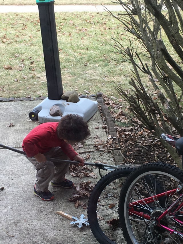 "I'm helping Daddy - whether he likes it or not."